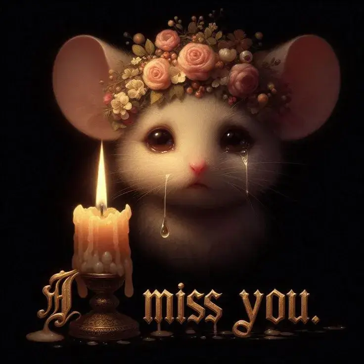 Chuột nhỏ khóc dễ thương, nước mắt lăn tròn trên má.