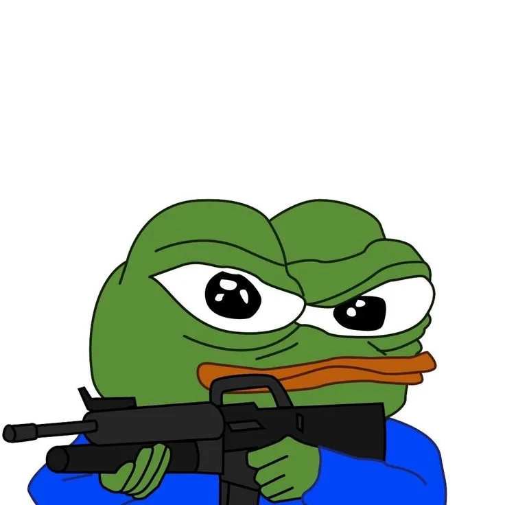 Ếch pepe chỉa súng