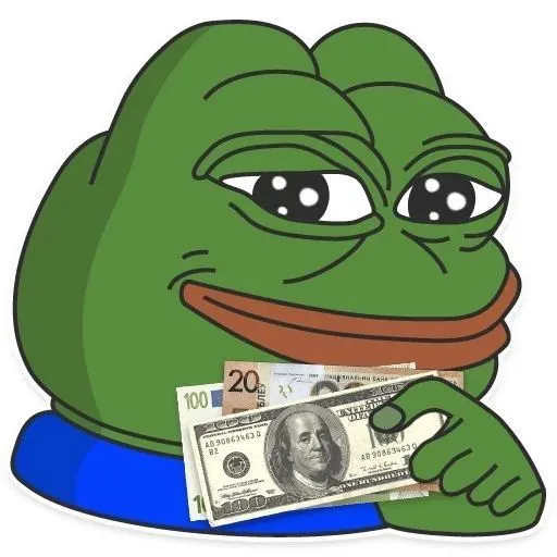 Avatar ếch xanh cười mìm cùng sấp tiền