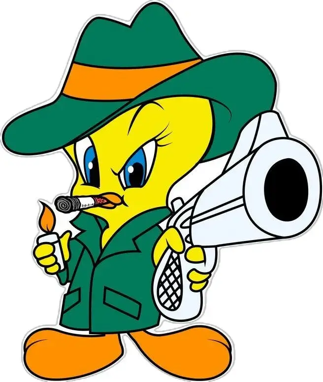 Hình ảnh chú vịt cầm súng nhìn hài hước lắm.