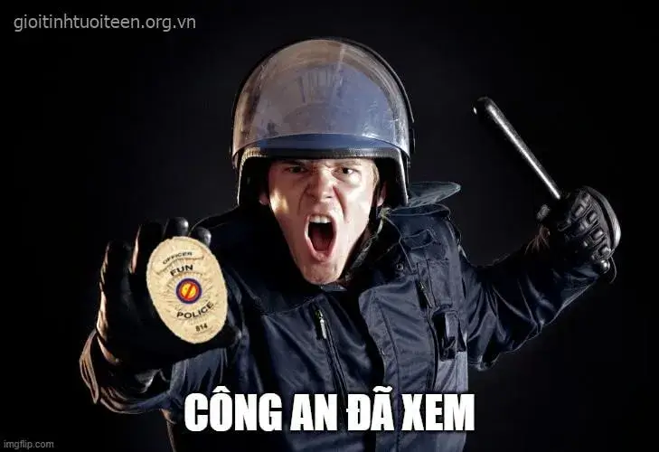 Ảnh chế công an xã hóm hỉnh nhưng cực thân thiện