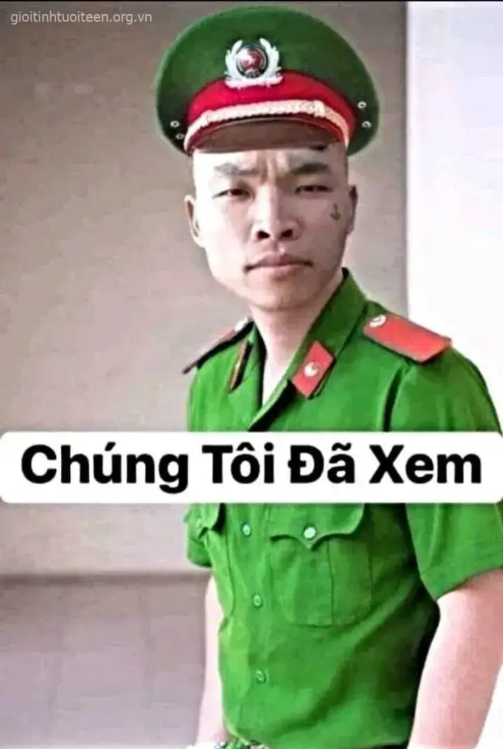 Meme công an phường tỉnh bơ nhưng cực đáng yêu