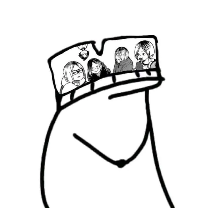 Hình meme đội quần gương mặt tái mét, ánh mắt thất vọng