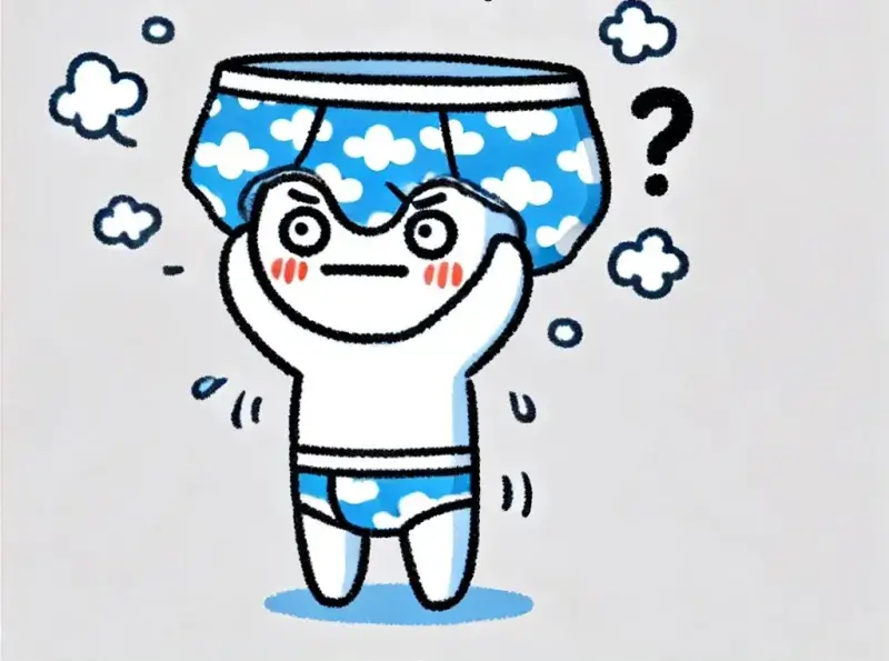 Biểu cảm hoảng hốt khi bị phát hiện đang đội quần lên đầu