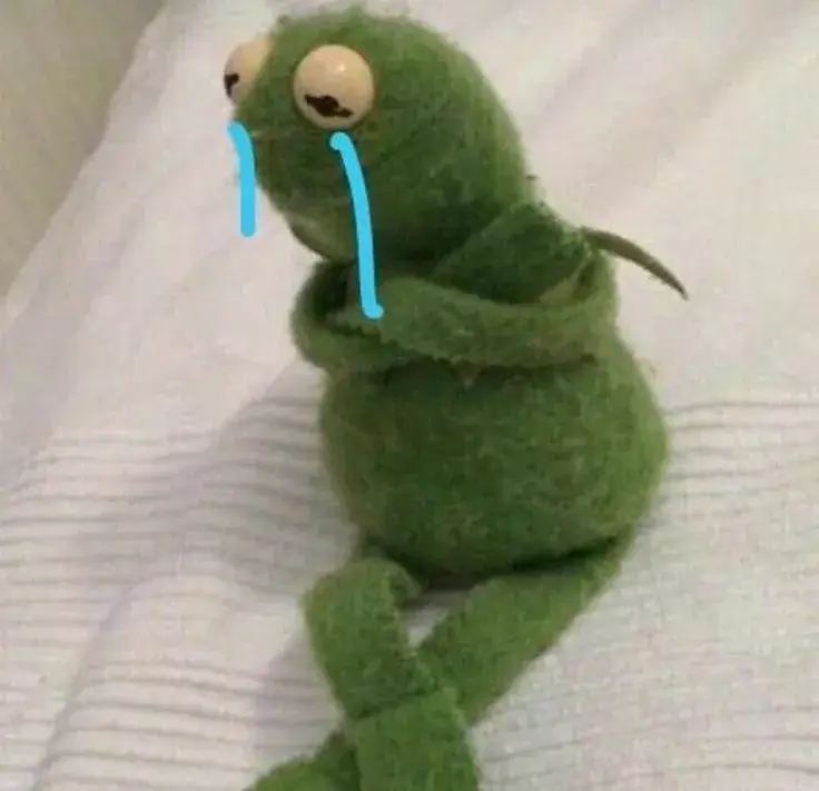 Meme ếch xanh buồn bã khiến ai nhìn cũng xót xa.