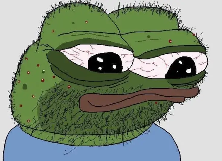 Meme ếch xanh râu ria xồm xoàm