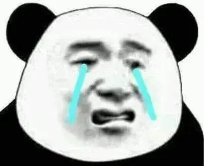 Gấu trúc ngồi co ro, đôi mắt buồn khóc không thành tiếng.