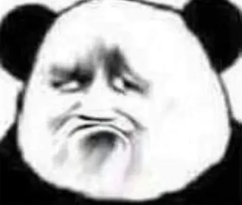 Meme gấu trúc xấc xược, ánh mắt phản đối đầy mạnh mẽ.