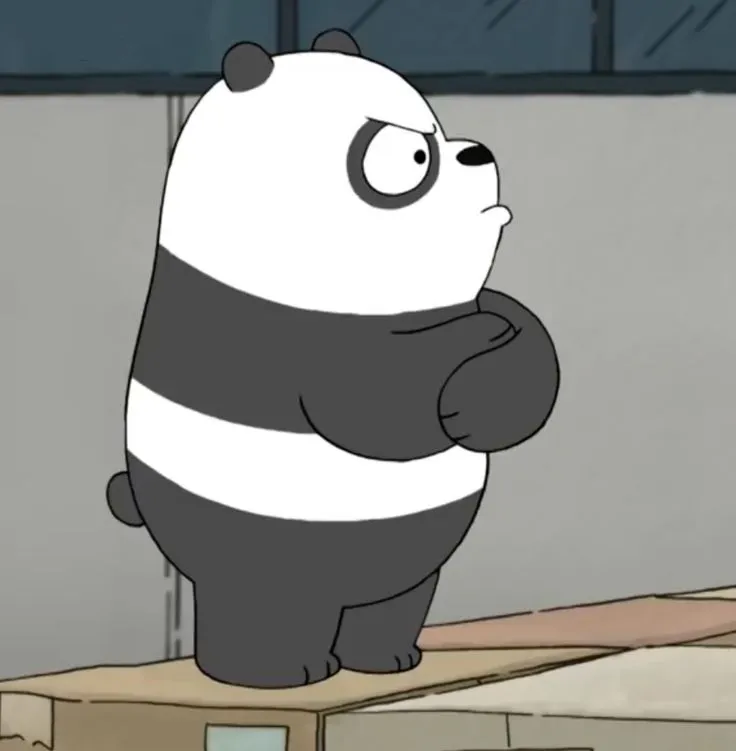 Gấu trúc giận dữ, ánh mắt nóng như lửa thiêu.