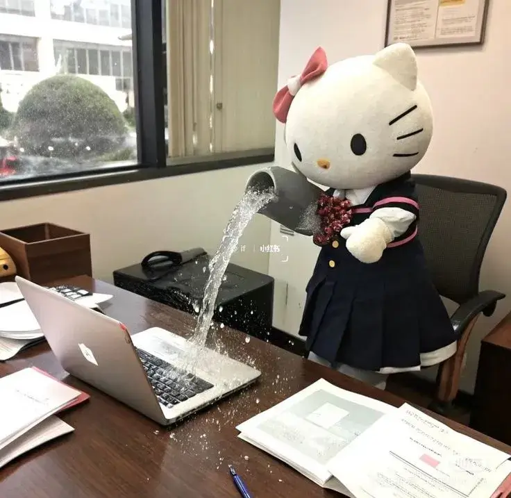 Hello Kitty lạnh lùng mang sắc thái đầy bí ẩn.