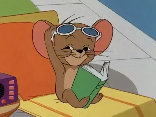 Hình Jerry cười vui nhộn, không thể nhịn cười.