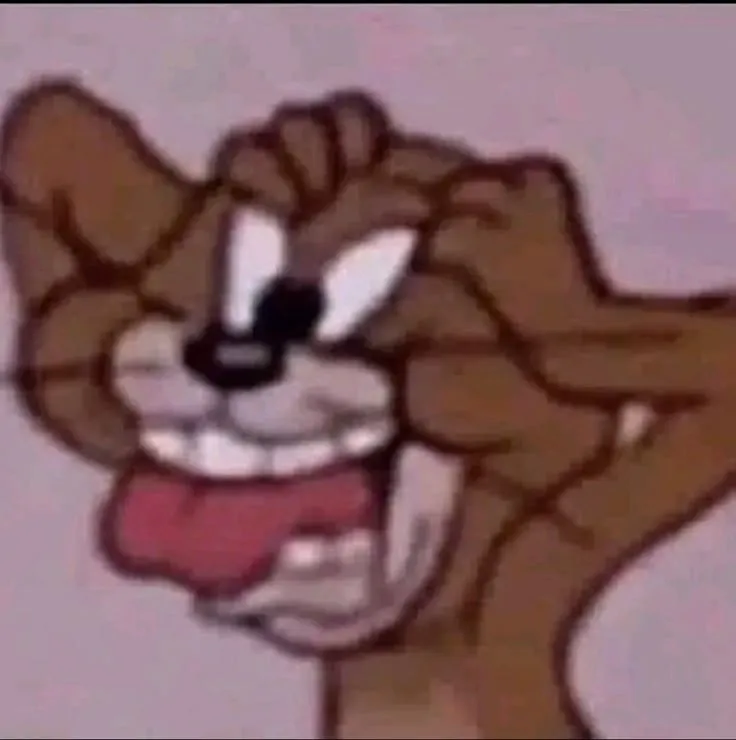 Hình Jerry thiểu năng, dáng đứng ngáo ngơ.