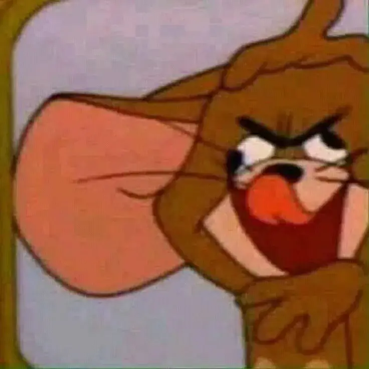 Chuột Jerry troll mặt ngốc, trông thật buồn cười.