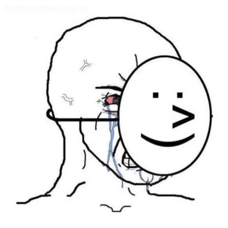 Meme khóc hết nước mắt nhưng ngoài mặt vẫn cười