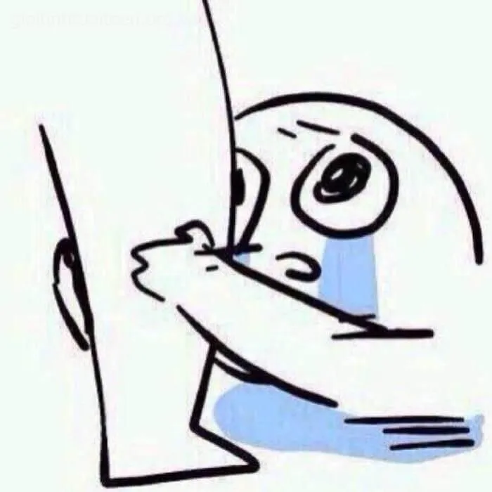 Ảnh meme khóc hài, gương mặt méo mó buồn cười.