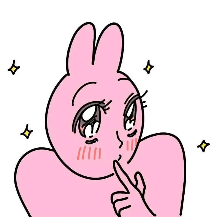 Biểu cảm thỏ hồng e thẹn đỏ mặt cực dễ thương