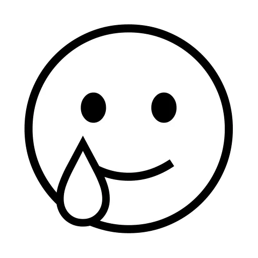 Icon mặt cười nhưng nước mắt rơi trong thầm lặng.