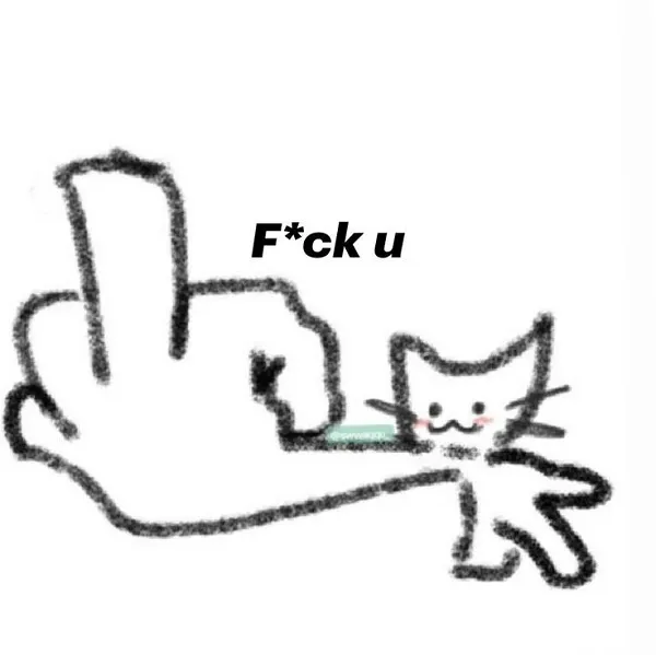 Ảnh mèo giơ ngón tay thối