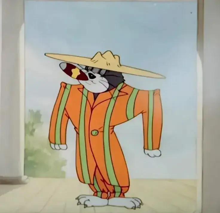 Meme mèo Tom chuẩn soái ca lịch lãm.