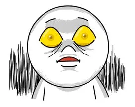 Meme ngạc nhiên há mồm, ánh mắt rối loạn cực buồn