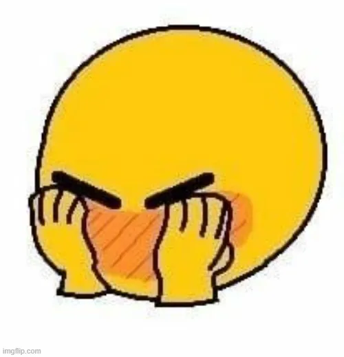 Icon đỏ mặt ngượng ngùng siêu dễ thương