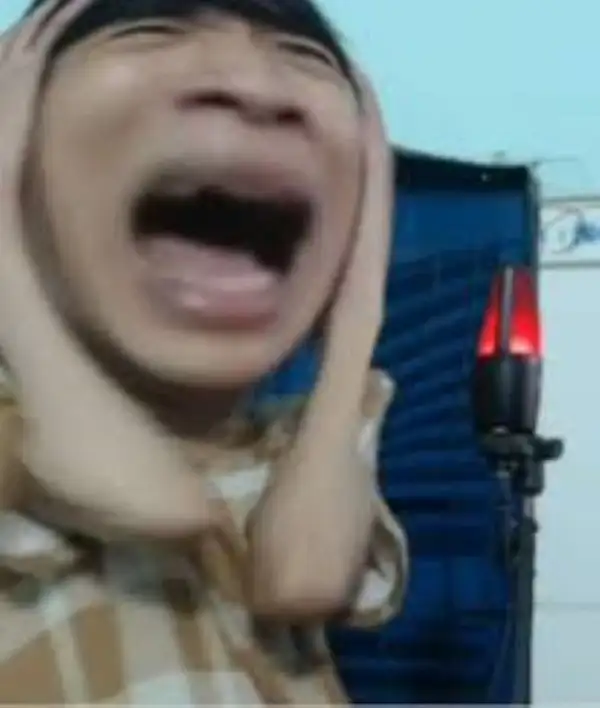 Biểu cảm giật mình như bị điện giật, vừa buồn cười vừa lạ lẫm.