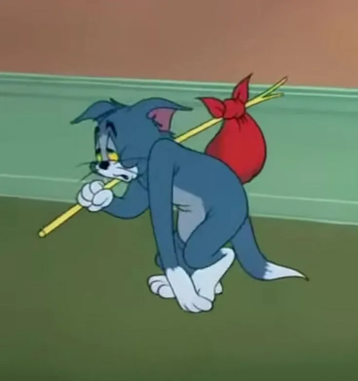 Meme mèo Tom bị đuổi khỏi nhà