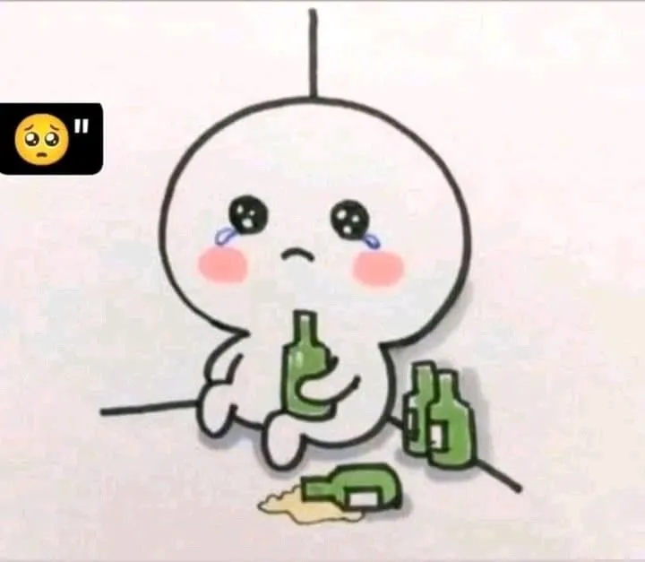 Meme cạn chén say khướt, gương mặt ngây dại cực lầy.