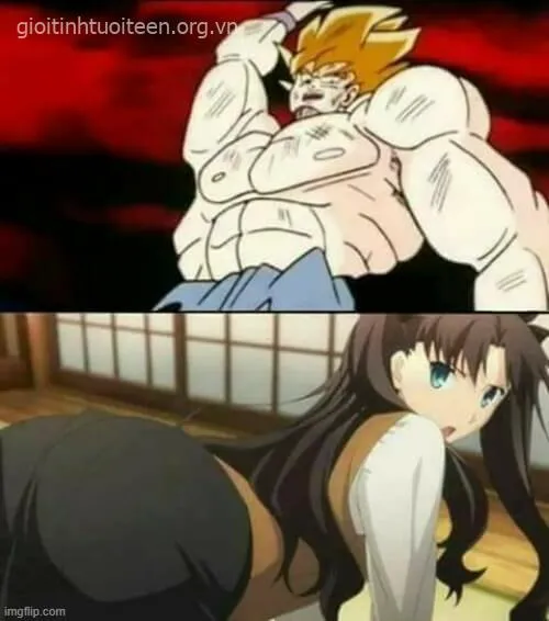 Meme tét đít kịch tính nhưng mang màu sắc hài.