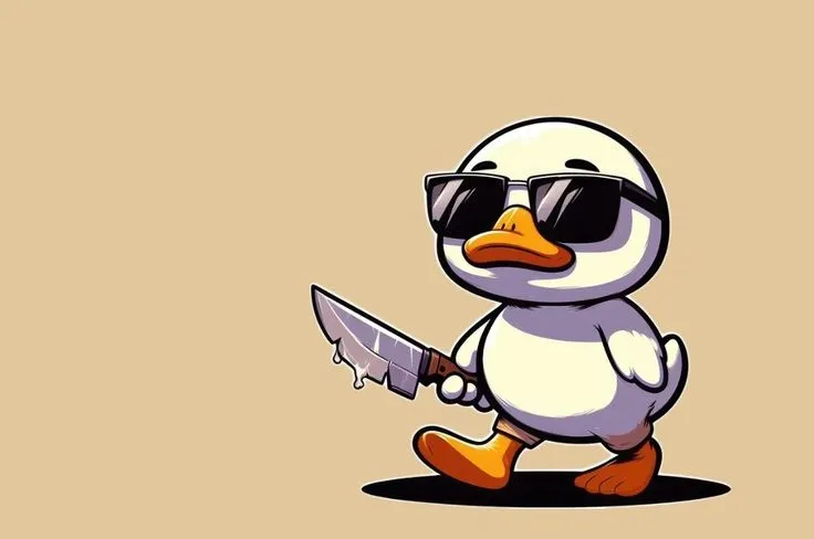 Cực hot với ảnh Meme Vịt Cầm Dao, Cầm Súng đáng yêu nhưng vẫn ngầu lòi