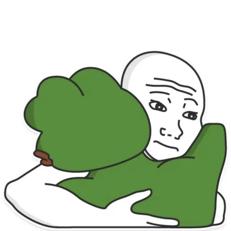 Meme ếch xanh chú hề troll siêu dễ thương.